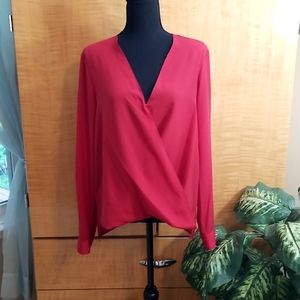 BCBGeneration burgundy/red blouse size medium.